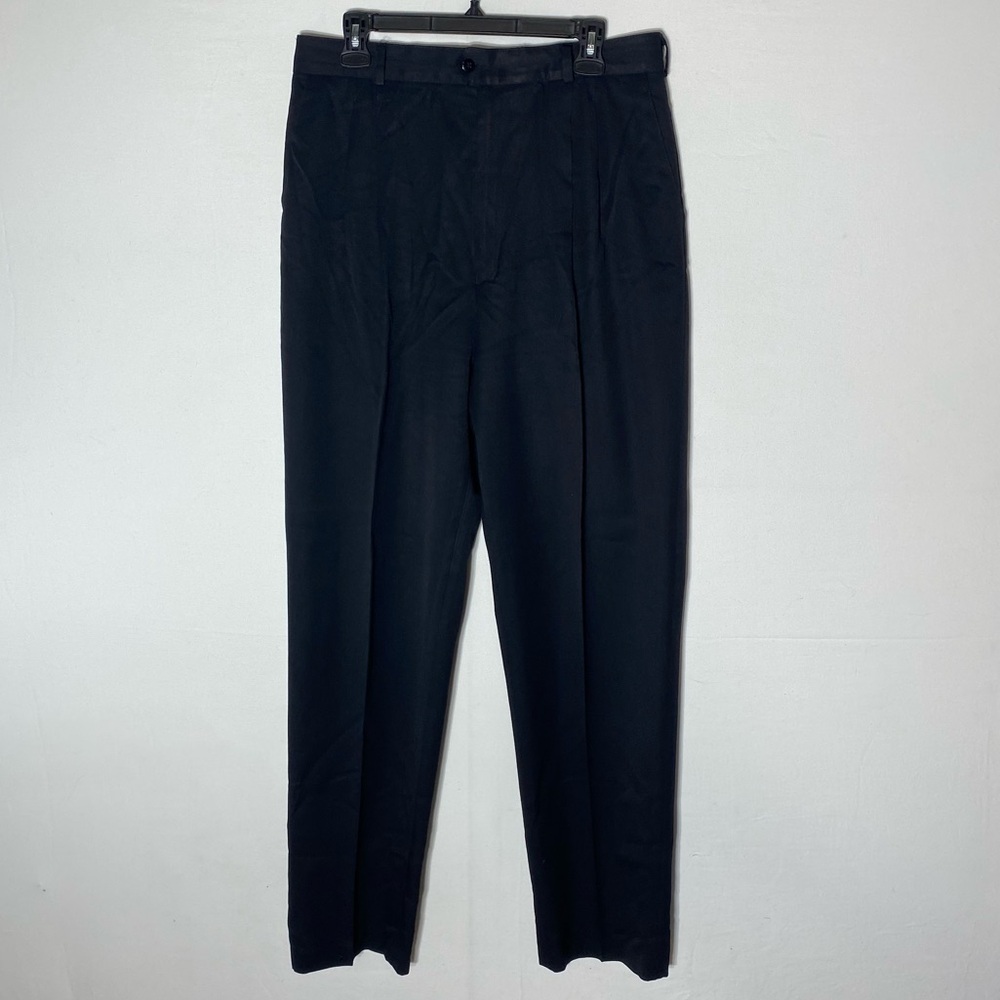 Vintage 90s Seasons Black High Rise Pleated Front Trouser Pants 12